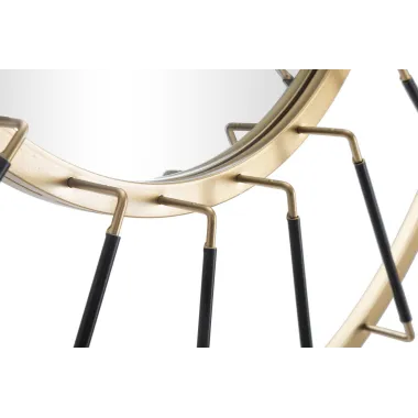 Lustro ścienne GLAM DARK Ø 81x6,5 cm (wymiar lustra Ø 41,5 cm)